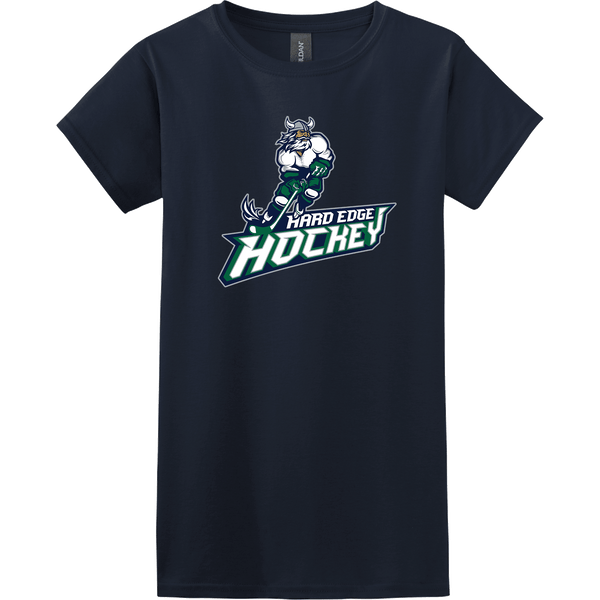 Hard Edge Hockey Softstyle Ladies' T-Shirt