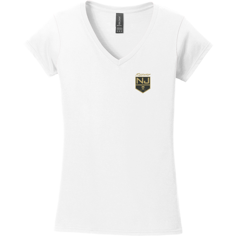 NJ Raiders Softstyle Ladies Fit V-Neck T-Shirt