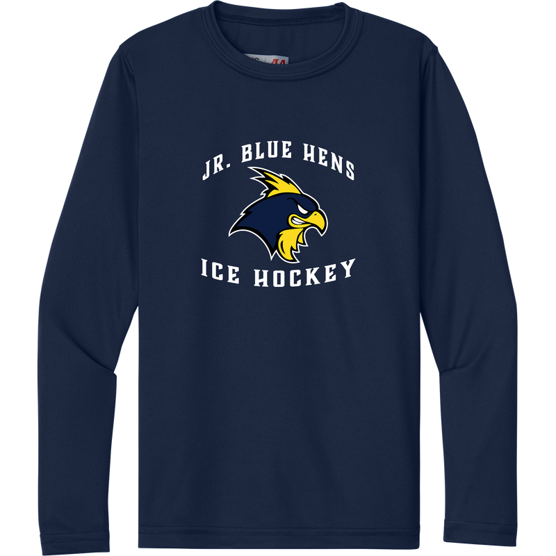 Delaware Jr. Blue Hens Youth Cooling Performance Long Sleeve Tee