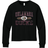 Delaware Ducks Youth 6-Ounce Heavyweight Long Sleeve Tee