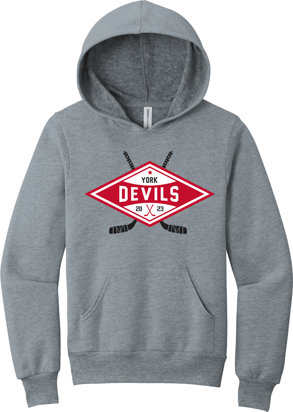 York Devils Youth Sponge Fleece Pullover Hoodie