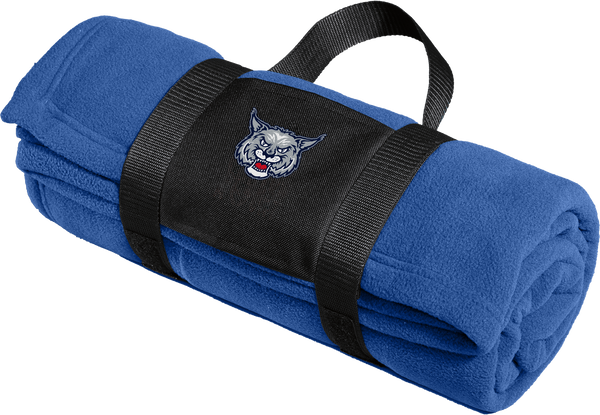 CT Bobcats Fleece Blanket with Carrying Strap