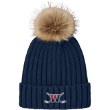 Wall Hockey Faux Fur Pom Beanie