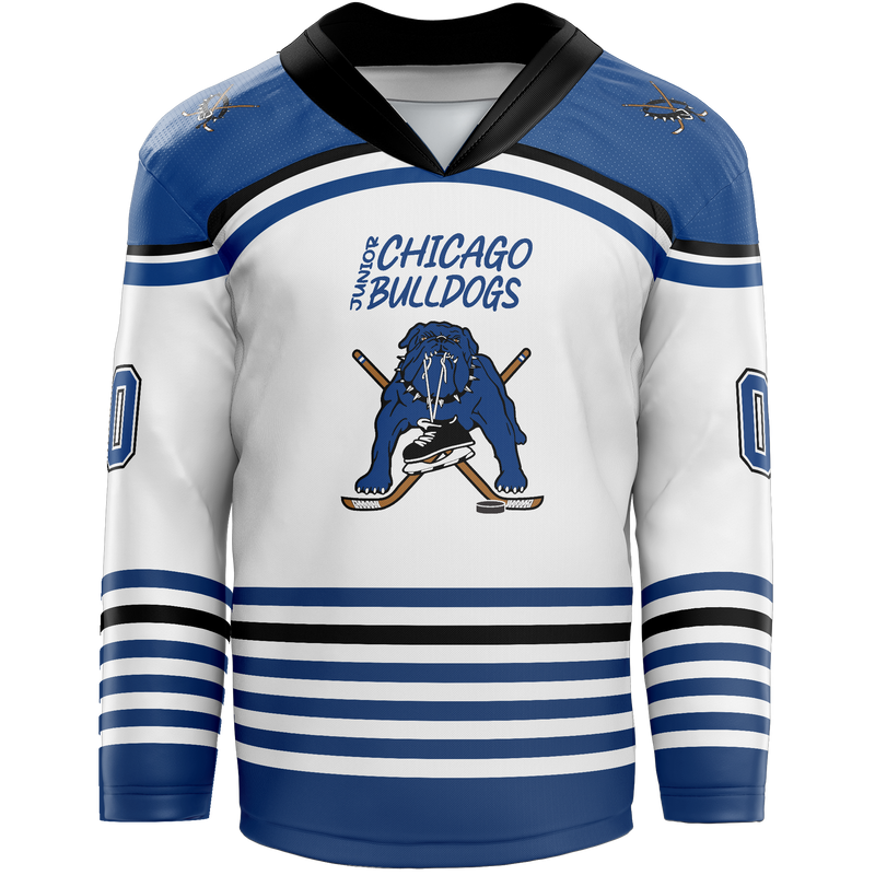 Chicago Jr. Bulldogs Mites Youth Goalie Sublimated Jersey