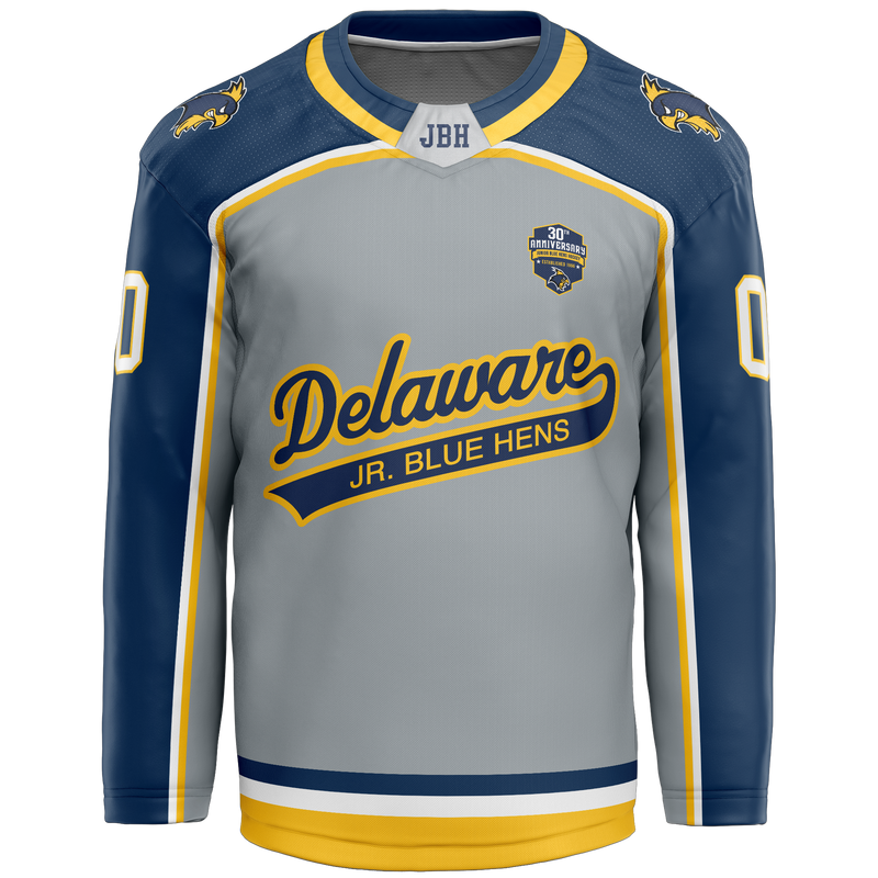 Delaware Jr. Blue Hens 30th Adult Player Sublimated Jersey
