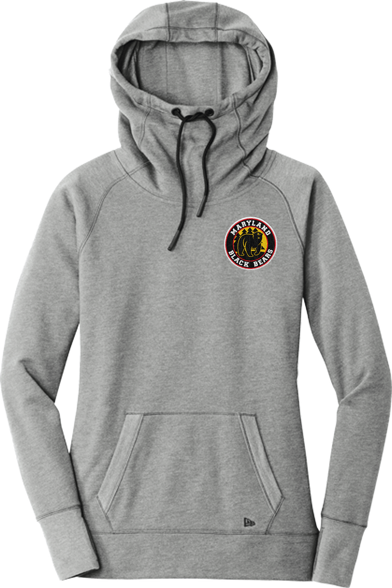 Maryland Black Bears New Era Ladies Tri-Blend Fleece Pullover Hoodie