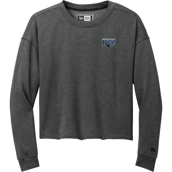 Kensington Valley Ravens New Era Ladies Tri-Blend Fleece Crop Crew