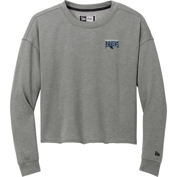 Kensington Valley Ravens New Era Ladies Tri-Blend Fleece Crop Crew