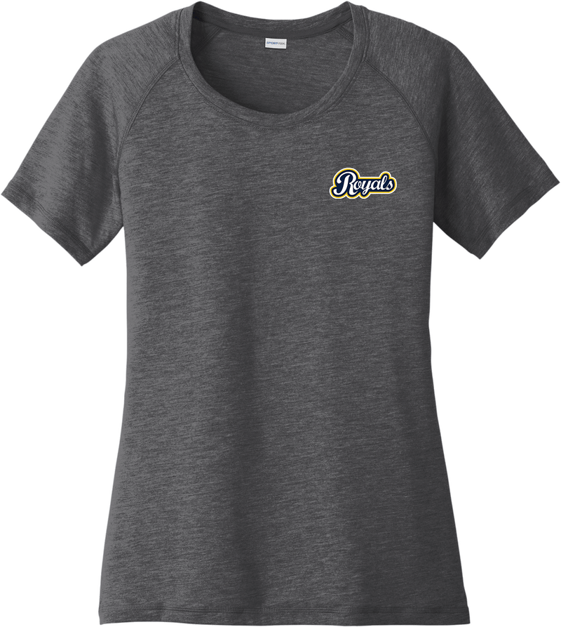 Royals Hockey Club Ladies PosiCharge Tri-Blend Wicking Scoop Neck Raglan Tee