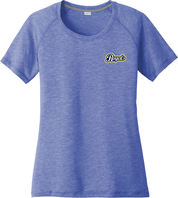 Royals Hockey Club Ladies PosiCharge Tri-Blend Wicking Scoop Neck Raglan Tee