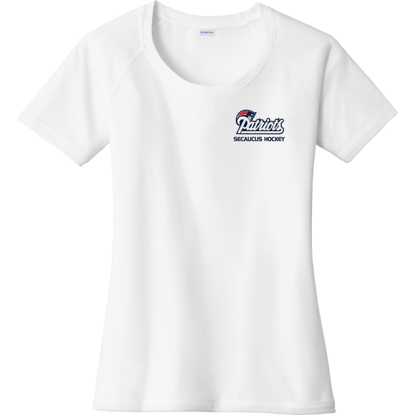 Secaucus Patriots Ladies PosiCharge Tri-Blend Wicking Scoop Neck Raglan Tee