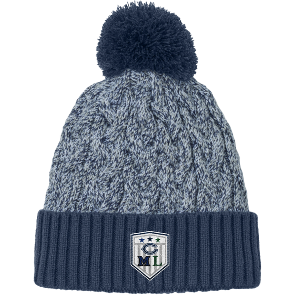 CML Girls Ice Hockey New Era Marled Knit Pom Beanie