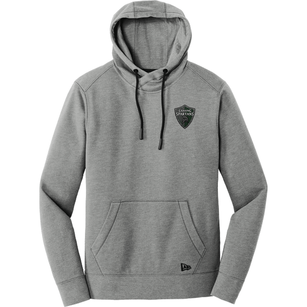 Lansing Spartans New Era Tri-Blend Fleece Pullover Hoodie