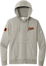 Biggby Coffee AAA Nike Club Fleece Sleeve Swoosh Full-Zip Hoodie