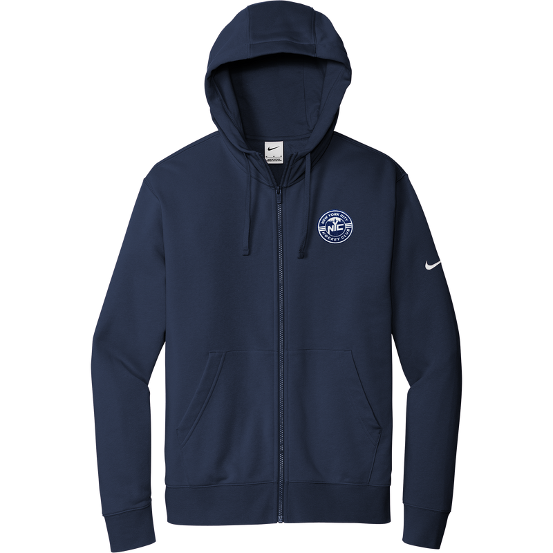 NYC Hockey Club Nike Club Fleece Sleeve Swoosh Full-Zip Hoodie