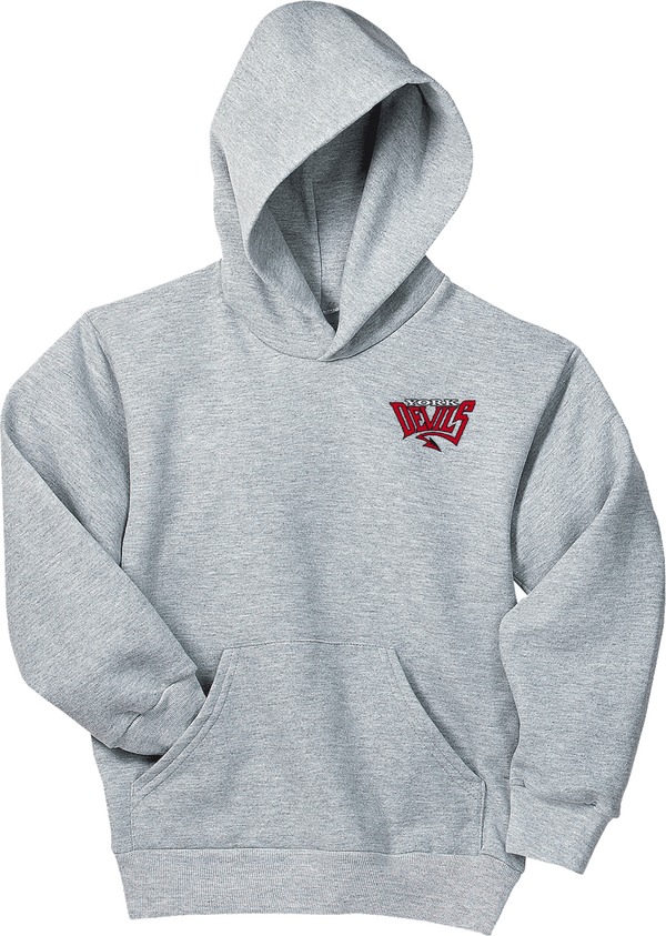 York Devils Youth EcoSmart Pullover Hooded Sweatshirt