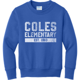 Coles Elementary Youth Core Fleece Crewneck Sweatshirt