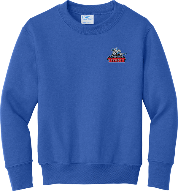 NJ Titans Youth Core Fleece Crewneck Sweatshirt