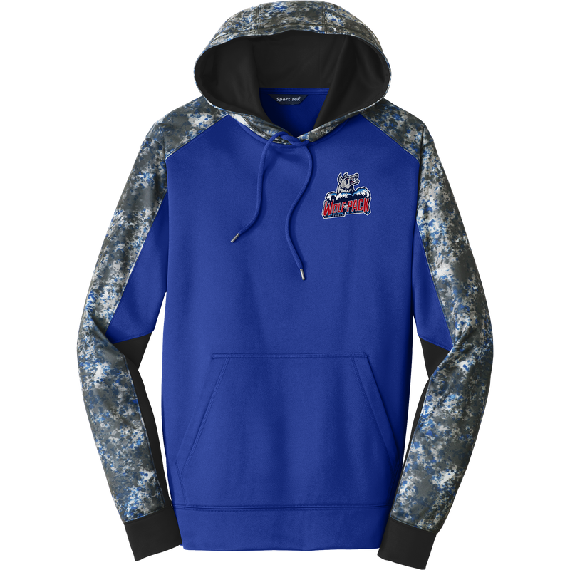 CT Wolfpack South Sport-Wick Mineral Freeze Fleece Colorblock Hooded Pullover