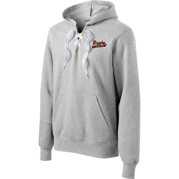 Biggby Coffee AAA Lace Up Pullover Hooded Sweatshirt