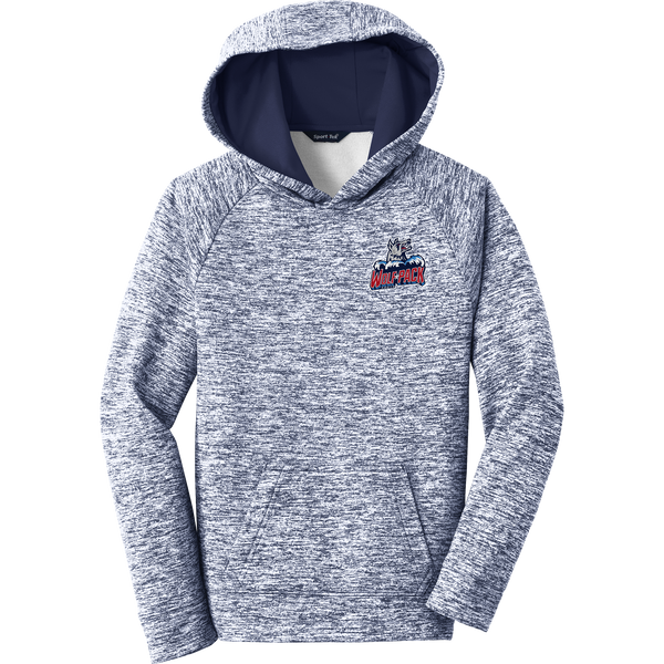 CT Wolfpack South Youth PosiCharge Electric Heather Fleece Hooded Pullover