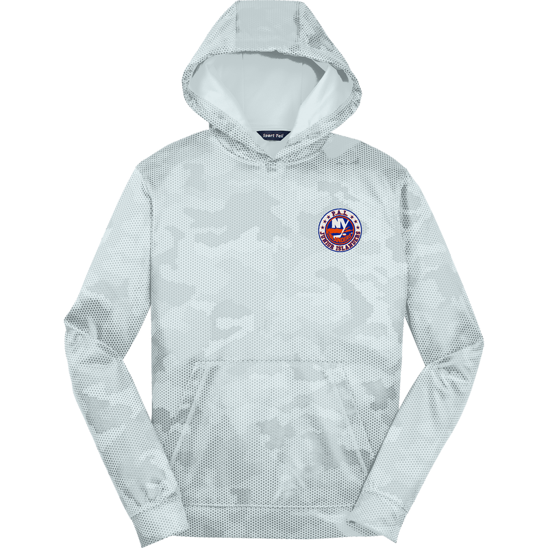 PAL Jr. Islanders Youth Sport-Wick CamoHex Fleece Hooded Pullover