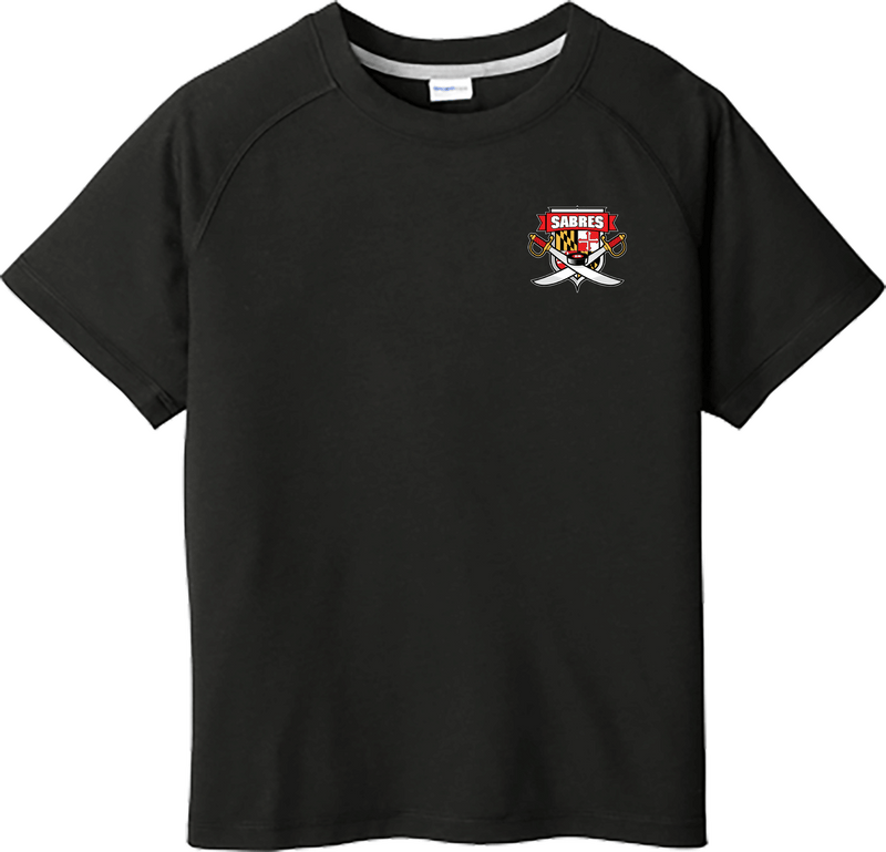 SOMD Sabres Youth PosiCharge  Tri-Blend Wicking Raglan Tee