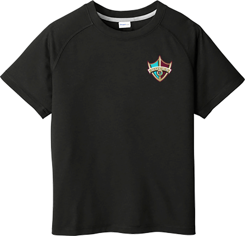 Delaware Ducks Youth PosiCharge  Tri-Blend Wicking Raglan Tee