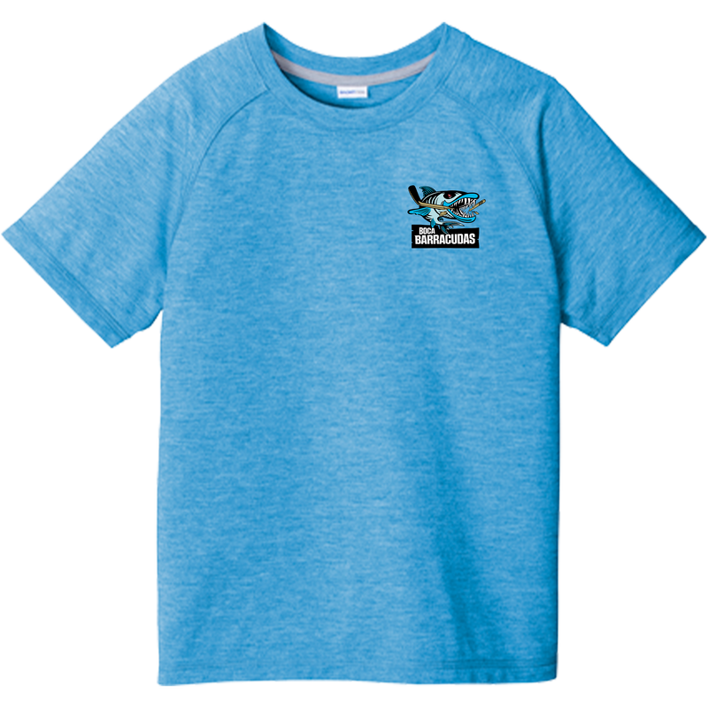 Boca Barracudas Youth PosiCharge Tri-Blend Wicking Raglan Tee