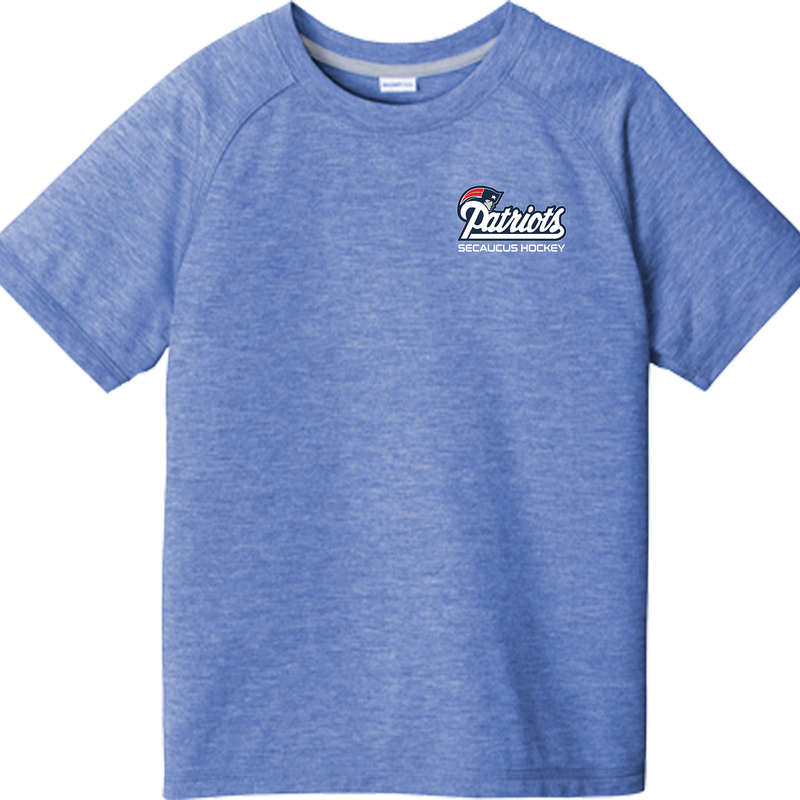 Secaucus Patriots Youth PosiCharge  Tri-Blend Wicking Raglan Tee